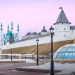 Казанский кремль и мечеть Кул-Шариф зимой