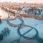 Панорама зимнего Нижнего Новгорода — Новогодней столицы России