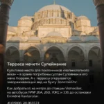 Двор мечети Сулеймание в Стамбуле с видом на купола — терраса с панорамой на Золотой Рог
